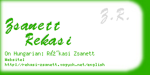 zsanett rekasi business card